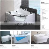 Lastest design Seasummer Acrylic bathroom bathtubs with seat indoor manufacturer with mix valve shower