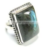 wholesale Indian jewelry semi precious stone 925 sterling silver rings gemstone jewelry