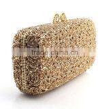 Golden Clutch Bag Pattern Crystal Lady's Wedding Party Evening Clutch Bag (8740A-G) thumbnail-2