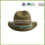 2015 Hot Sale Custom China Straw Fedora Hat thumbnail-4