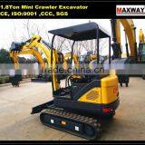 China Cheap CARTER 1.8 Ton Mini Rubber Crawler Excavator , CE / ISO Certificate, CT18-9D thumbnail-4