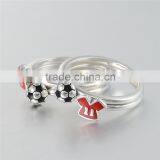 Fast Express Enamel Sterling Silver Jewelry Football Rings thumbnail-4