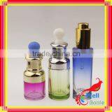 Shoulder Glass Dropper Aluminium Blue Color Empty Glass Essential Oil Bottle With Dropper GSB-0014R thumbnail-3