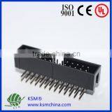 2.54mm Black R/a Box Header Connector 10~40 Pin