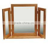 Wooden frame makeup mirror