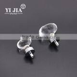 1 1/4 Inch Clear Zinc Alloy Polished Chrome Crystal Knob thumbnail-4