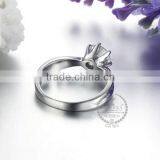 8.6MM Stainless Steel Prong Setting Zircon Ring Fashion Couple Ring Wedding Jewelry 6260495 thumbnail-3