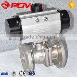 POV Newest Ss316 Flange Connection Pneumatic Ball Valve thumbnail-4