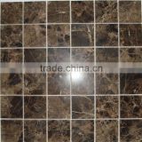 Polished Dark Emperador 2"X2" square Marble Mosaic Tile,for Wall and Floor