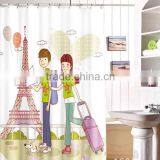 Full Printed Eiffel Shower Curtain thumbnail-1