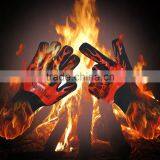 Shanhai Best Price 100% Cotton Lining Aramid Fiber Custom Silicone 932F Kitchen Gloves Heat Resistant thumbnail-3