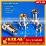 1000PSI Brass Push-in 6-mist Nozzle Water Cluster Head thumbnail-2