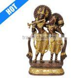 Personalized Hand Painted Resin Brass Radha Krishna thumbnail-1
