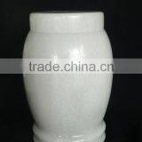 White Marble Funeral Cremation Urn thumbnail-1