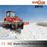 Everun 1.5 Ton Small Wheel Loader With Snow Blade