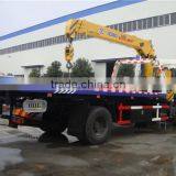 China New Model 4x2 Flatbed Wrecker Mounted 6.3 Tons Crane thumbnail-5