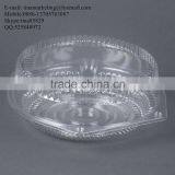 10" Hinged OPS Plastic Deep Pie Container, Plastic Clamshell Round Hinged Cake Container thumbnail-2