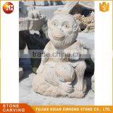 High Quality Cute Beautiful Granite Carving Garden Stone Monkey Statue thumbnail-3