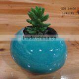 Small Round Ceramic Flower Vase for Table Decor thumbnail-1