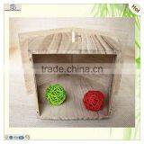 Natural Large Space Safeguard Window Unfinished Wood Birdhouse thumbnail-4