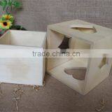 Handmade Cheap Unfinished Empty Wooden Gift Box Without Lid thumbnail-2