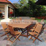 2016 Big Loading Garden Furniture Solid Wood Long Rectangle Table and Folding Chairs thumbnail-1