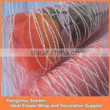 100% Nylon Organza Pink/Red Stripe Table Cloth