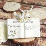 Pure White World Resin Bible Figurine With Couple Dove