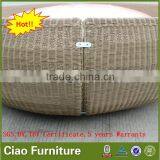 Bedroom Wicker Furniture Sofa Bed Rattan KD Big Round Bed thumbnail-2