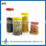 700-1600ml Zibo Big Bottom Clear Cylinder Glass Jar With Lids for Storage Food thumbnail-1