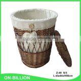 Corner Custom Cheap Wicker Laundry Hamper Basket Set thumbnail-2