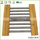 Bamboo Expandable Coaster/Tableware Coaster/Extensible Trivet/Homex-FSC/BSCI Factory thumbnail-2