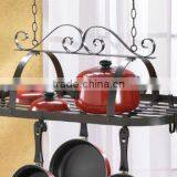 Wrought Iron Kitchen Hanging Pot Rack thumbnail-1