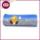 Lovely Cartoon Giraffe Round Profile Printing Canvas Pencil Bag, Giraffe Printing Pencil Bag,Canvas Pencil Bag thumbnail-1