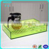 Chinese Manufacture Custom Made Purple Cube Plastic Acrylic Tea Serving Tray thumbnail-3