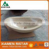 High Quality Yellow Marble Stone Bathroom Basins and Stone Sinks RST-SB033 thumbnail-1