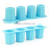 Fast Shipping 2014 Gift Packing Tray Silicone Ice Shot Glass