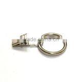 Wholesale Brushed Nickel Plating Iron Curtain Ring With Clip / Rod Ring With Clip Hanging / A Ring With A Clip thumbnail-2