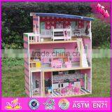 2016 New Design Children Home Play Toy Model Wooden Doll House Kits W06A214 thumbnail-3