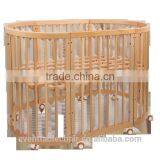 Round 8 in 1 Factory Childhood to Adulthood Popular Baby Crib thumbnail-2