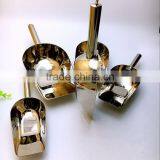 Factory Stainless Steel Ice Bucket Scoop Sugar Shovel Flat Bottom Scoop thumbnail-5