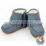 Winter Soft Warm Shoes Solid Color Girls Boots Fashion Kids Boots Wholesale thumbnail-2