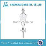 Lab Glassware Graduated Glass Pear Shaped Separatory Funnel, PTFE Stopcock thumbnail-1