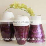 Round Colored Lacquer Flower Vase thumbnail-1