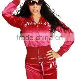 Ladies Fashion Embroidery Velvet Tracksuits With Hoody thumbnail-1