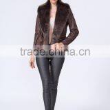New Fashion Wholesale Clothing Manufacturers Women Jacket With Fur Collar thumbnail-3