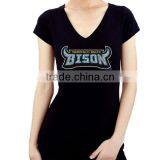 Wholesale Custom Rhinestone t Shirts Printing Tshirts Label thumbnail-1