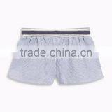 MGOO Hot Sale Women Summer Blue Striped Shorts Sports Running Cotton Drawstring Short Pants thumbnail-2