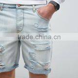 New Fashion Jeans Shorts Men Distressed Straight Pants Jeans thumbnail-3