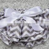 Satin Diaper Cover 2014ruffle Shorts Baby Diaper Covers Satin Grey Chevron Baby Bloomers Infant Chevron Satin Nappy Cover thumbnail-1